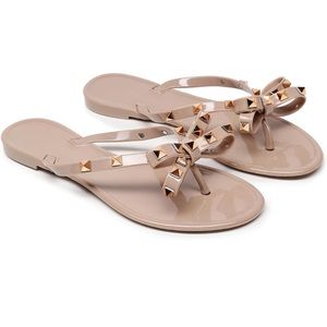 Wild Diva Nude/Cream studded sandal
